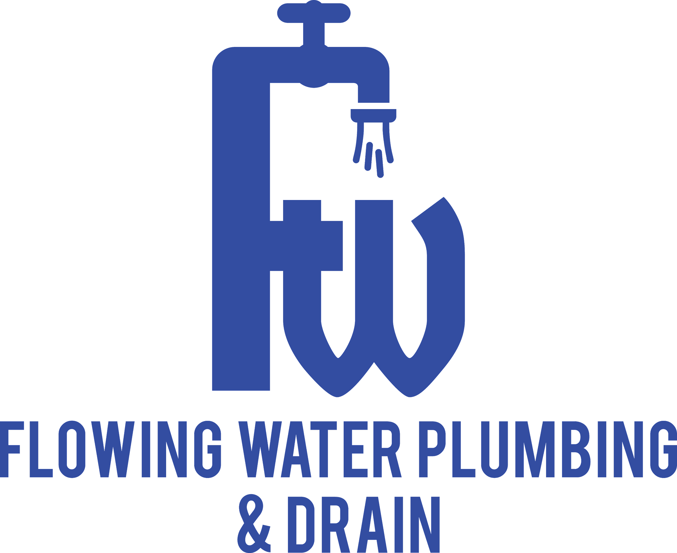 Flowing Water Plumbing and Drain Logo (1) 1